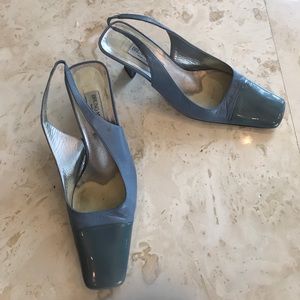 Bruno Magli slingbacks, peacock blue